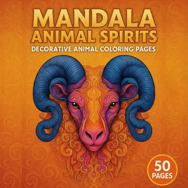 Mandala Animal Spirits – 50 Decorative Animal Pages